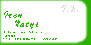 iren matyi business card